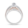 Thumbnail Image 3 of 1-1/3 CT. T.W. Diamond Crossover Split Shank Engagement Ring in 14K Two-Tone Gold
