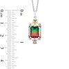 Thumbnail Image 3 of Enchanted Disney Cinderella Quartz and 1/10 CT. T.W. Diamond Stepsister Pendant in Sterling Silver and 10K Gold - 19"