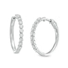 Thumbnail Image 1 of 2 CT. T.W. Lab-Grown Diamond Hoop Earrings in 14K White Gold (F/SI2)