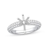 Thumbnail Image 0 of 1/2 CT. T.W. Diamond Triple Row Semi-Mount in 14K White Gold