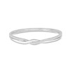 Thumbnail Image 1 of 1 CT. T.W. Diamond Twist Double Row Bangle in Sterling Silver
