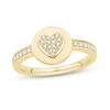 Thumbnail Image 1 of 1/5 CT. T.W. Heart-Shaped Multi-Diamond Disc Ring in 10K Gold