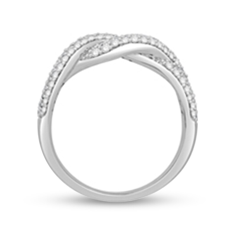 Main Image 2 of 3/4 CT. T.W. Diamond Braid Ring in 10K White Gold