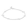 Thumbnail Image 0 of Alternating Hearts Station Anklet in 10K White Gold - 10"