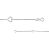 Thumbnail Image 2 of Alternating Hearts Station Anklet in 10K White Gold - 10"