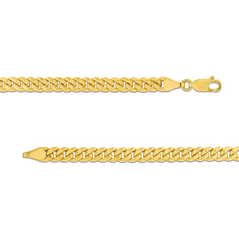 Main Image 3 of 4.5mm Cuban Curb Chain Necklace in Hollow 10K Gold - 18"