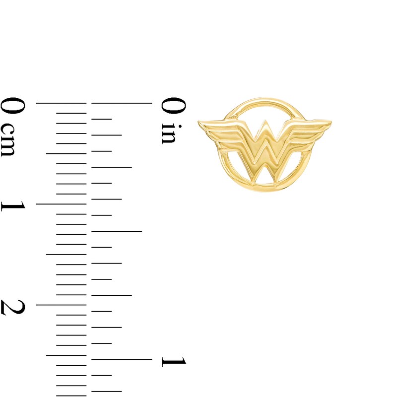 Main Image 2 of Wonder Woman™ Collection Logo Stud Earrings in 10K Gold
