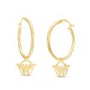 Thumbnail Image 1 of Wonder Woman™ Collection Logo Hoop Earrings in 10K Gold