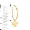 Thumbnail Image 2 of Wonder Woman™ Collection Logo Hoop Earrings in 10K Gold
