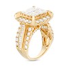 Thumbnail Image 3 of 4 CT. T.W. Square Multi-Diamond Frame Multi-Row Engagement Ring in 14K Gold