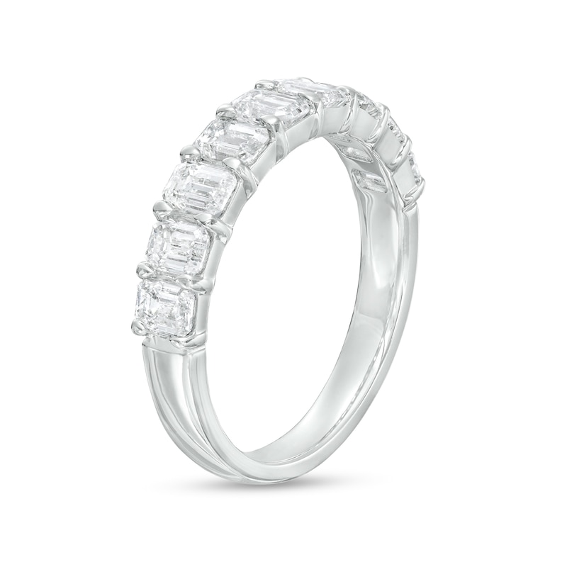 Main Image 3 of 1-3/4 CT. T.W. Certified Emerald-Cut Diamond Anniversary Band in 14K White Gold (I/SI2)