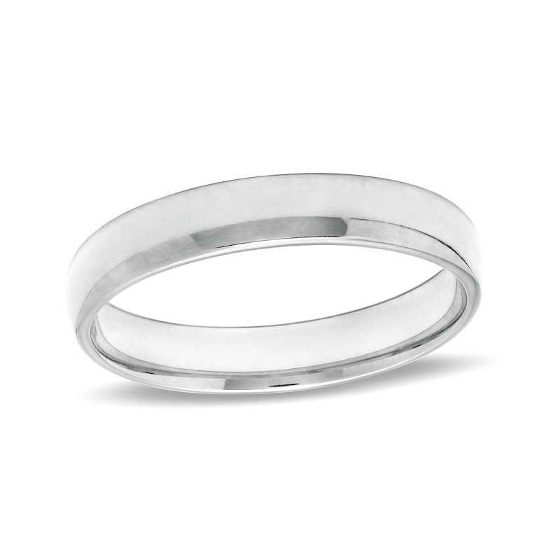 4.0mm Low Dome Comfort-Fit Wedding Band in 10K White Gold