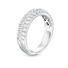 Thumbnail Image 2 of 1 CT. T.W. Certified Diamond Triple Row Band in 14K White Gold (I/SI2)