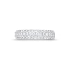 Thumbnail Image 3 of 1 CT. T.W. Certified Diamond Triple Row Band in 14K White Gold (I/SI2)