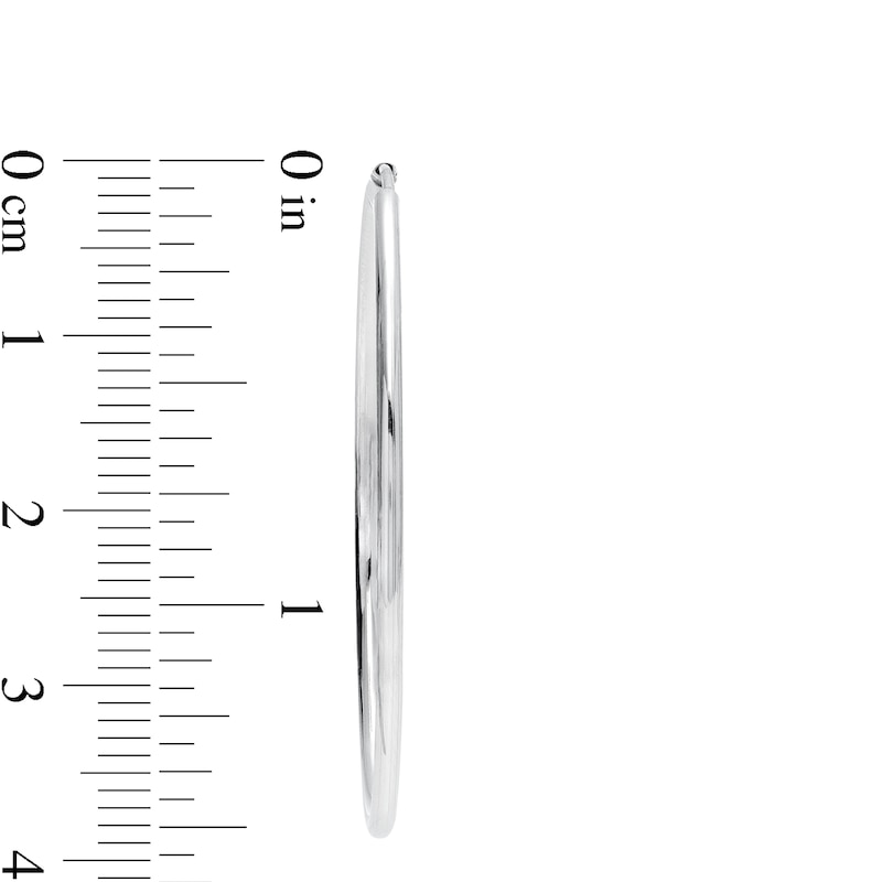 40.0mm Endless Hoop Earrings in 14K White Gold