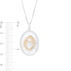 Thumbnail Image 2 of Oval Mother of Pearl Rope Frame Motherly Love Pendant in Sterling Silver and 10K Gold