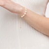 Thumbnail Image 1 of Sideways Baroque Cultured Freshwater Pearl Bolo Bracelet in Sterling Silver with 18K Gold Plate - 9.0"