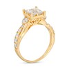 Thumbnail Image 2 of 1-1/2 CT. T.W. Quad Princess-Cut Diamond Twist Shank Engagement Ring in 14K Gold