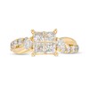 Thumbnail Image 3 of 1-1/2 CT. T.W. Quad Princess-Cut Diamond Twist Shank Engagement Ring in 14K Gold