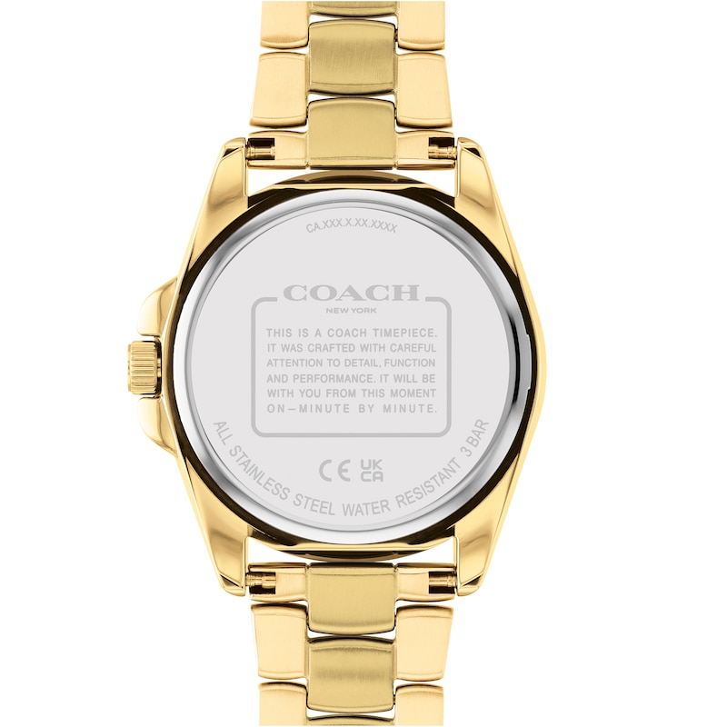 Main Image 3 of Ladies' Coach Greyson Gold-Tone IP Watch with Gold-Tone Sunray Dial (Model: 14503911)