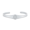 Thumbnail Image 0 of 1/4 CT. T.W. Diamond Tilted Square Bangle in Sterling Silver – 6.75"