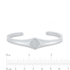Thumbnail Image 1 of 1/4 CT. T.W. Diamond Tilted Square Bangle in Sterling Silver – 6.75"
