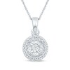 Thumbnail Image 1 of 1/10 CT. T.W. Diamond Frame Pendant in 10K White Gold