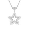 Thumbnail Image 1 of 1/5 CT. T.W. Diamond Star Sunburst Pendant in 10K White Gold