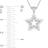 Thumbnail Image 2 of 1/5 CT. T.W. Diamond Star Sunburst Pendant in 10K White Gold