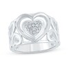 Thumbnail Image 1 of 1/6 CT. T.W. Multi-Diamond Heart Ring in Sterling Silver