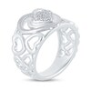 Thumbnail Image 2 of 1/6 CT. T.W. Multi-Diamond Heart Ring in Sterling Silver