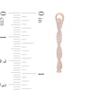 Thumbnail Image 2 of 1/2 CT. T.W. Diamond Twist Hoop Earrings in 10K Rose Gold