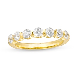 1 CT. T.W. Diamond Seven Stone Anniversary Band in 14K Gold