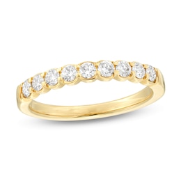 1/2 CT. T.W. Diamond Nine Stone Anniversary Band in 14K Gold