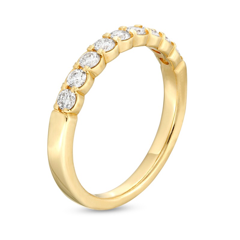Main Image 3 of 1/2 CT. T.W. Diamond Nine Stone Anniversary Band in 14K Gold