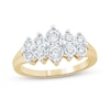 Thumbnail Image 1 of 3/8 CT. T.W. Diamond Graduated Double Row Split Shank Anniversary Band in 10K Gold