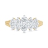 Thumbnail Image 2 of 3/8 CT. T.W. Diamond Graduated Double Row Split Shank Anniversary Band in 10K Gold