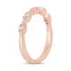 Thumbnail Image 2 of 1/4 CT. T.W. Diamond Marquise-Shaped Scallop Edge Anniversary Band in 10K Rose Gold