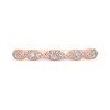 Thumbnail Image 3 of 1/4 CT. T.W. Diamond Marquise-Shaped Scallop Edge Anniversary Band in 10K Rose Gold