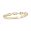Thumbnail Image 0 of 1/4 CT. T.W. Diamond Marquise-Shaped Scallop Edge Anniversary Band in 10K Gold
