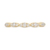 Thumbnail Image 2 of 1/4 CT. T.W. Diamond Marquise-Shaped Scallop Edge Anniversary Band in 10K Gold