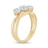 Thumbnail Image 3 of 1/4 CT. T.W. Diamond Three Stone Slant Split Shank Engagement Ring in 10K Gold