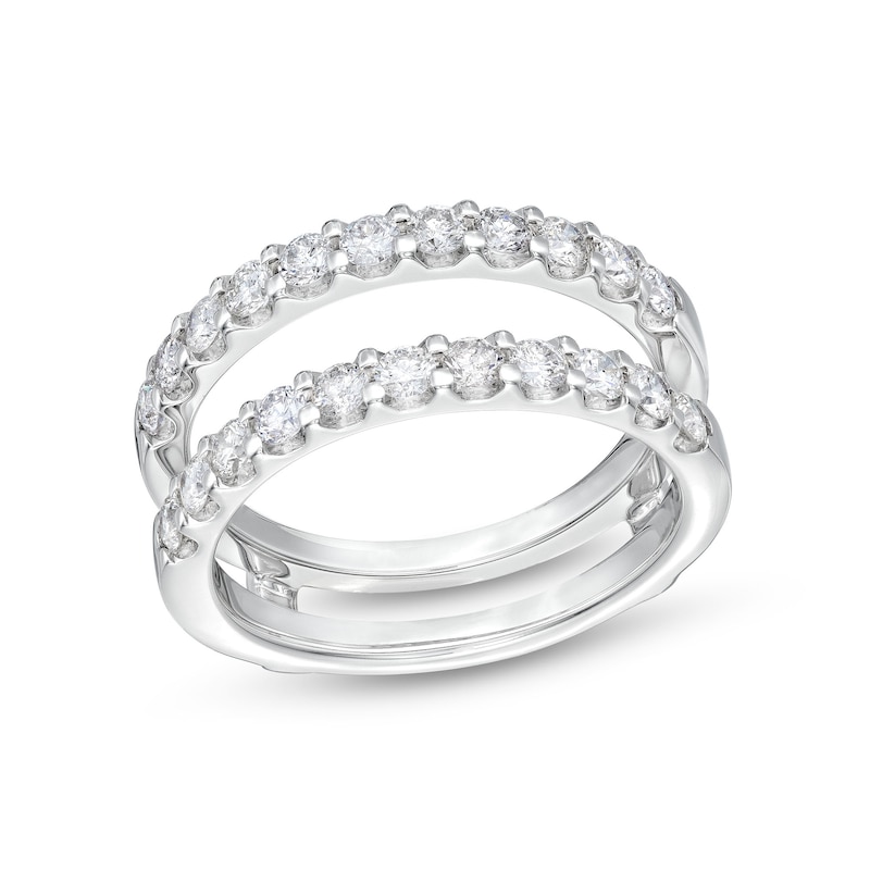 Main Image 1 of 1 CT. T.W. Diamond-Lined Solitaire Enhancer in 14K White Gold