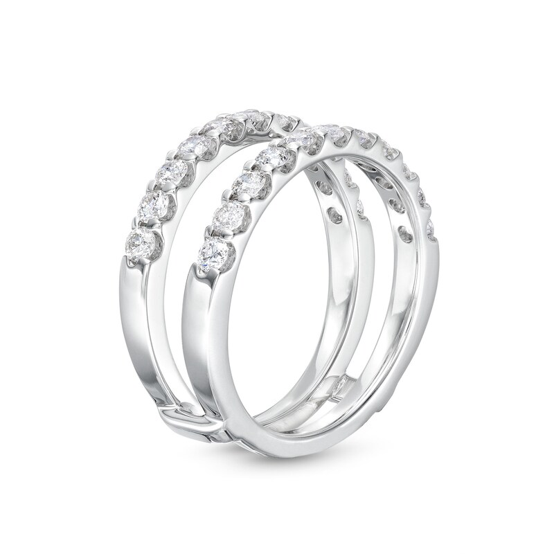 Main Image 2 of 1 CT. T.W. Diamond-Lined Solitaire Enhancer in 14K White Gold
