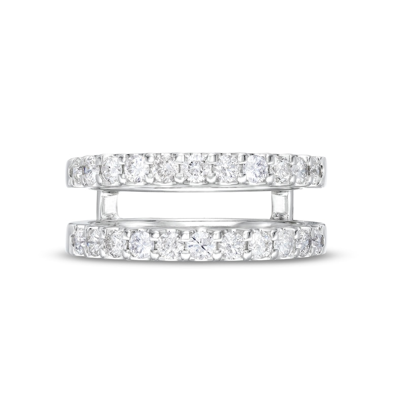 Main Image 3 of 1 CT. T.W. Diamond-Lined Solitaire Enhancer in 14K White Gold