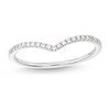 Thumbnail Image 1 of 1/8 CT. T.W. Diamond Chevron Contour Wedding Band in 14K White Gold