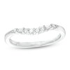 Thumbnail Image 1 of 1/6 CT. T.W. Baguette and Round Diamond Contour Wedding Band in 14K White Gold