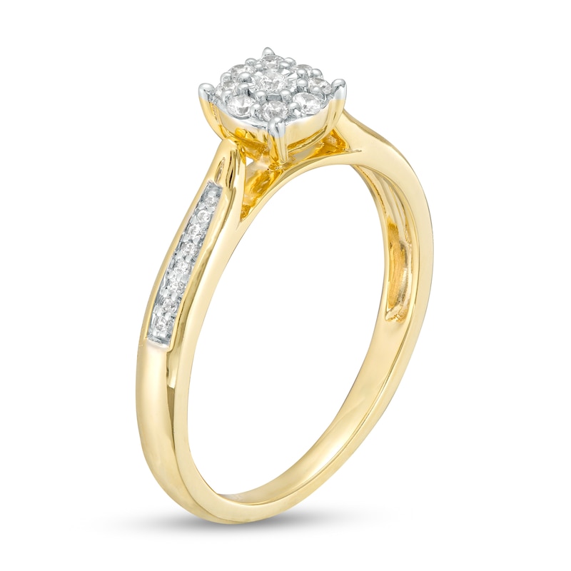 Main Image 3 of 1/6 CT. T.W. Multi-Diamond Promise Ring in 10K Gold