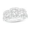 Thumbnail Image 0 of 2 CT. T.W. Princess-Cut Diamond Frame Past Present Future® Engagement Ring in 14K White Gold (I/I2)