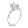 Thumbnail Image 2 of Celebration Infinite™ 1-1/2 CT. T.W. Certified Oval Diamond Frame Engagement Ring in 14K White Gold (I/SI2)